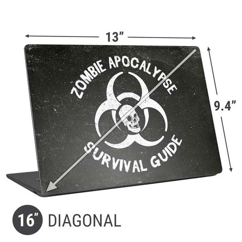Zombie Apocalypse Survival Guide Universal Laptop 16in (13 x 9.4in) Skin